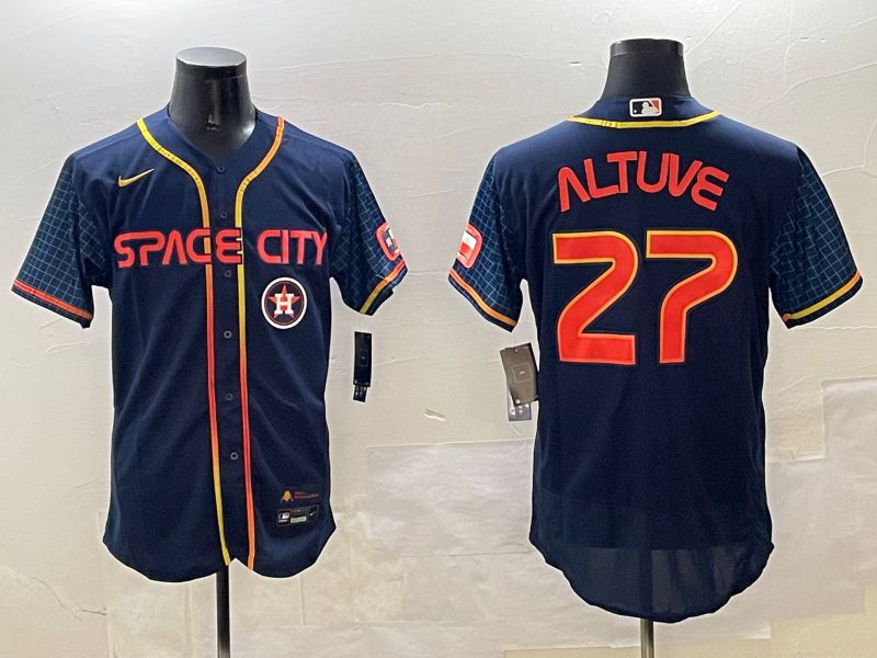 Men Houston Astros #27 Altuve Blue City Edition Elite 2025 Nike MLB Jersey style 4->houston astros->MLB Jersey